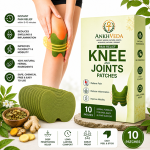 Ankhveda Knee Pain Relief Patch – Original & Organic Instant Joint Pain Relief (20 Patches)