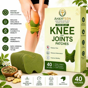 Ankhveda Knee Pain Relief Patch – Original & Organic Instant Joint Pain Relief (20 Patches)