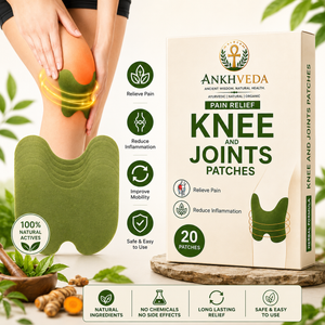 Ankhveda Knee Pain Relief Patch – Original & Organic Instant Joint Pain Relief (20 Patches)