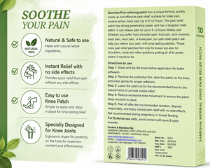 Ankhveda Knee Pain Relief Patch – Original & Organic Instant Joint Pain Relief (20 Patches)